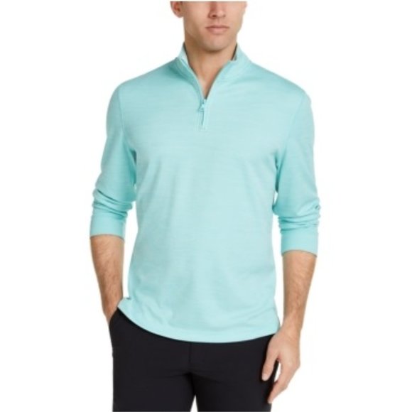 NWT Club Room Men's Quarter-Zip Tech Sweatshirt Size XXL Blue $55 KK007 - Picture 1 of 1